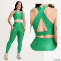 Conjunto Fitness Canelado Feminino – Legging + Top Zero Transparência