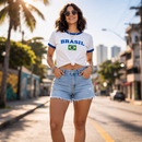 T-shirt Camiseta Do Brasil Camisa Feminina Estampada Lançamento Copa Envio Imediato
