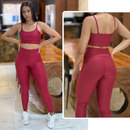 Conjunto Academia Feminino – Legging + Top Alta Compressão Zero Transparência