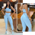Conjunto Academia Feminino – Legging + Top Alta Compressão Zero Transparência