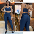 Conjunto Academia Feminino – Legging + Top Alta Compressão Zero Transparência