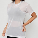 Blusa de Academia Fitness Tule Feminina Transparente Leve Confortavel