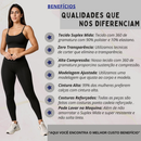 Kit 2 Conjunto de Academia Feminino Calça + Top com Zero Transparência e Cintura Alta