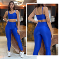 Conjunto Academia Feminino – Legging + Top Alta Compressão Zero Transparência