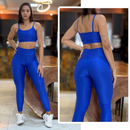 Conjunto Academia Feminino – Legging + Top Alta Compressão Zero Transparência