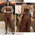 Conjunto Academia Feminino – Legging + Top Alta Compressão Zero Transparência