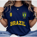 Blusa Feminina Brasil copa do mundo Verão Algodão