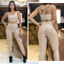 Conjunto Academia Feminino – Legging + Top Alta Compressão Zero Transparência
