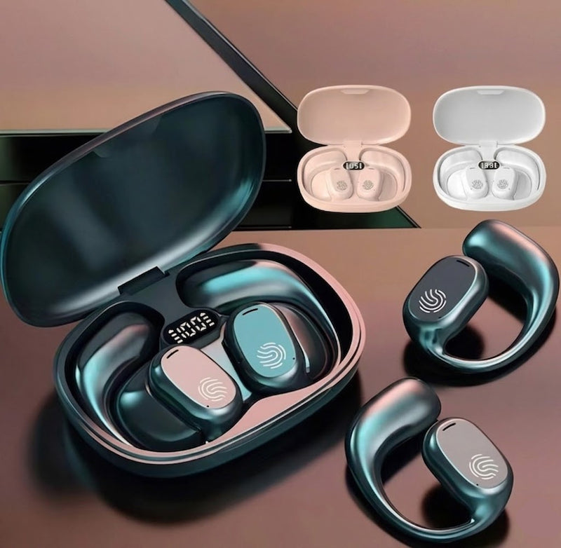 Fone Bluetooth D28 Condução de Ar – Bluetooth 5.3, IPX5, 30h de Bateria com Case